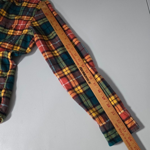 J Crew Shirt Mens Medium Plaid Flannel Slim Fit Long Sleeve Double Brushed Fall - Picture 9 of 11